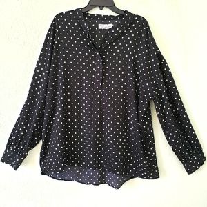 Black/White polka dot XXL (20) blouse